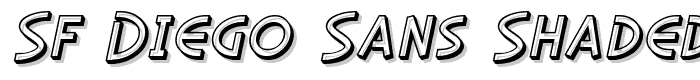 SF Diego Sans Shaded Oblique font